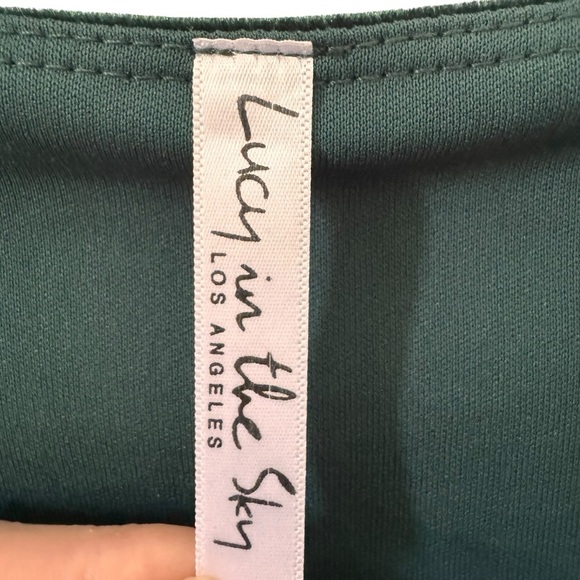 Lucy in the Sky Velvet Maxi Dress in "Emerald Green" Holiday Size M - Picture 9 of 11